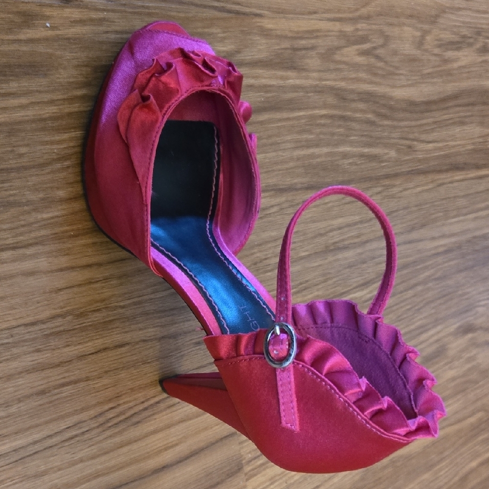 Pink Peep Toe Heels - Picture 15 of 16